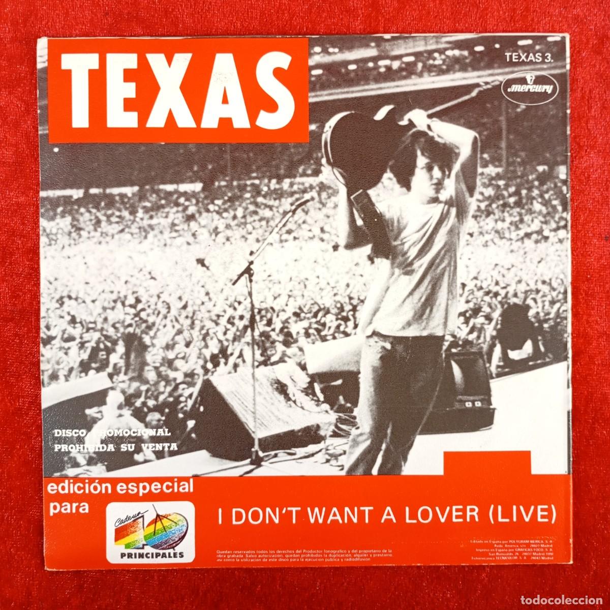 Discos de vinilo: TEXAS - I DON'S WANT A LOVER (LIVE) - TEXAS 3 - SINGLE - DISCO VINILO / 3875