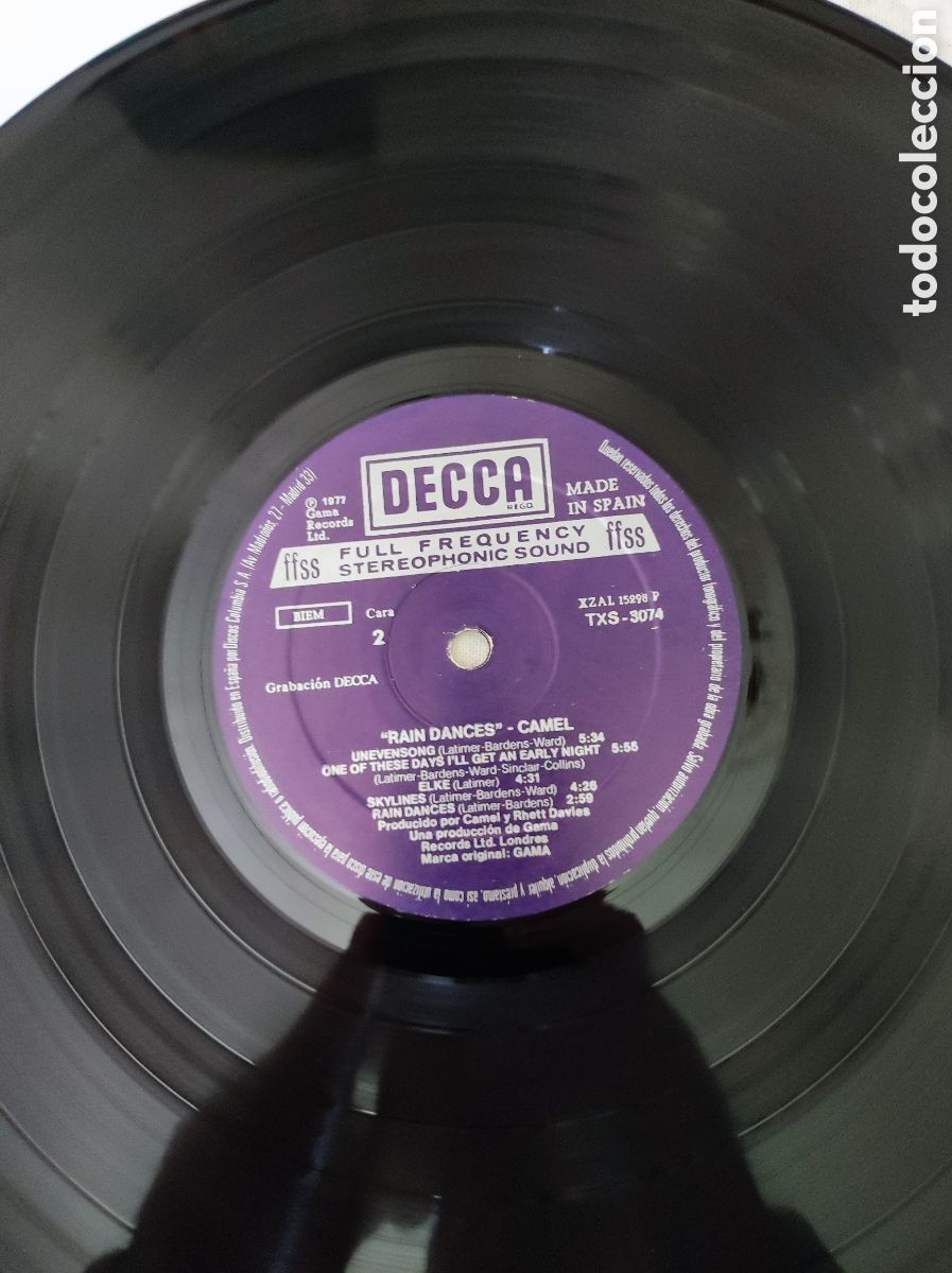 Discos de vinilo: CAMEL - RAIN DANCES (1977) - Foto 5