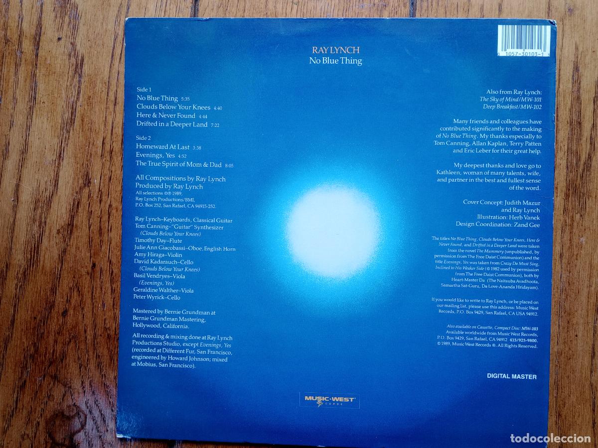 Discos de vinilo: Ray Lynch - no blue thing - Foto 2
