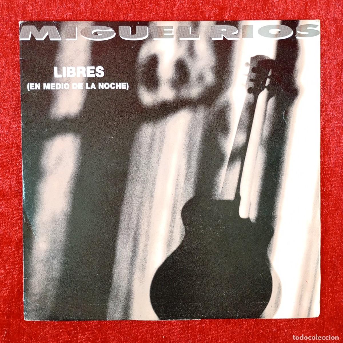 Discos de vinilo: MIGUEL RIOS - LIBRES - EN MEDIO DE LA NOCHE - M.RIOS-2 - SINGLE - DISCO VINILO / 3933