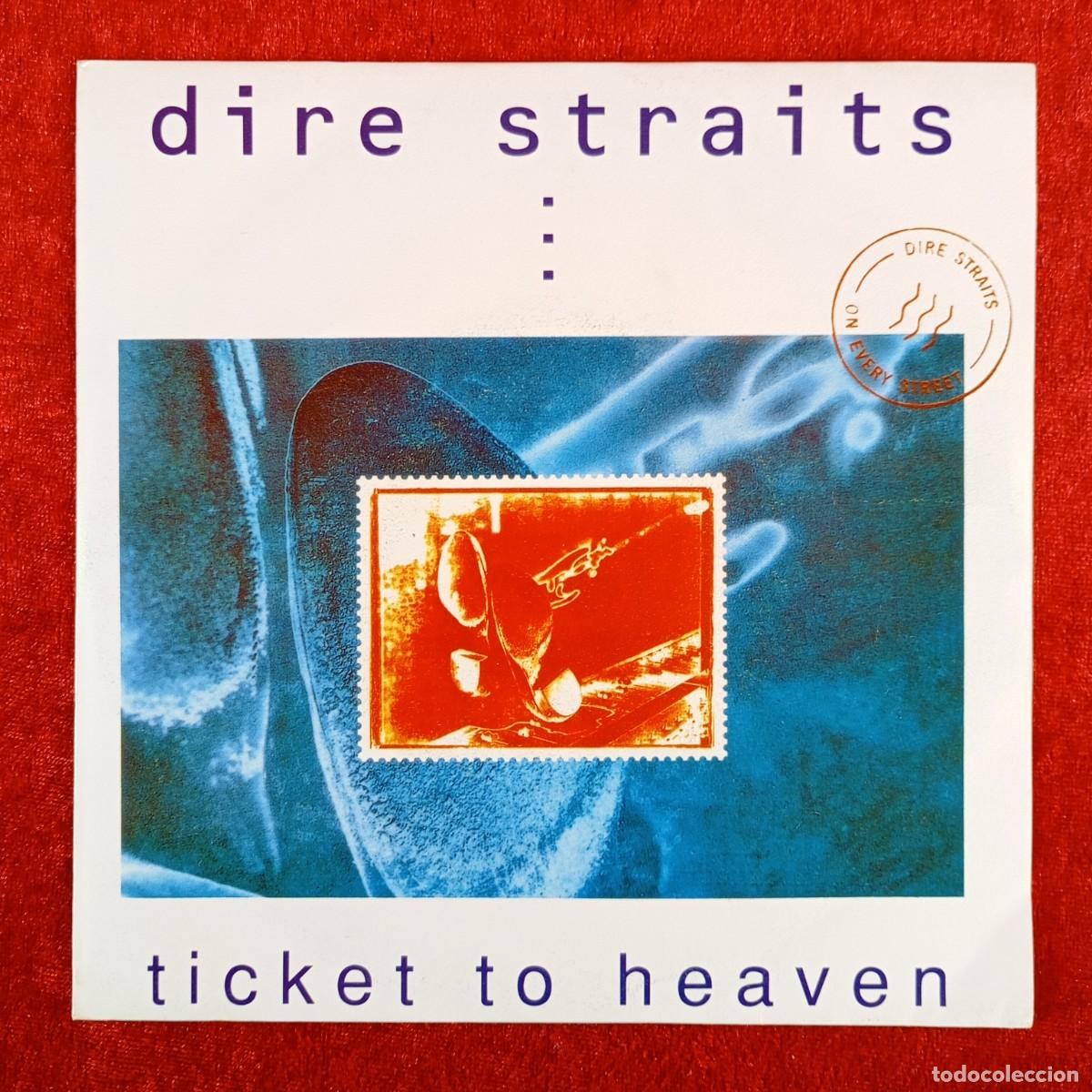 Discos de vinilo: DIRE STRAITS - TICKET TO HEAVEN - 999 999-7 - SINGLE - DISCO VINILO / 3951