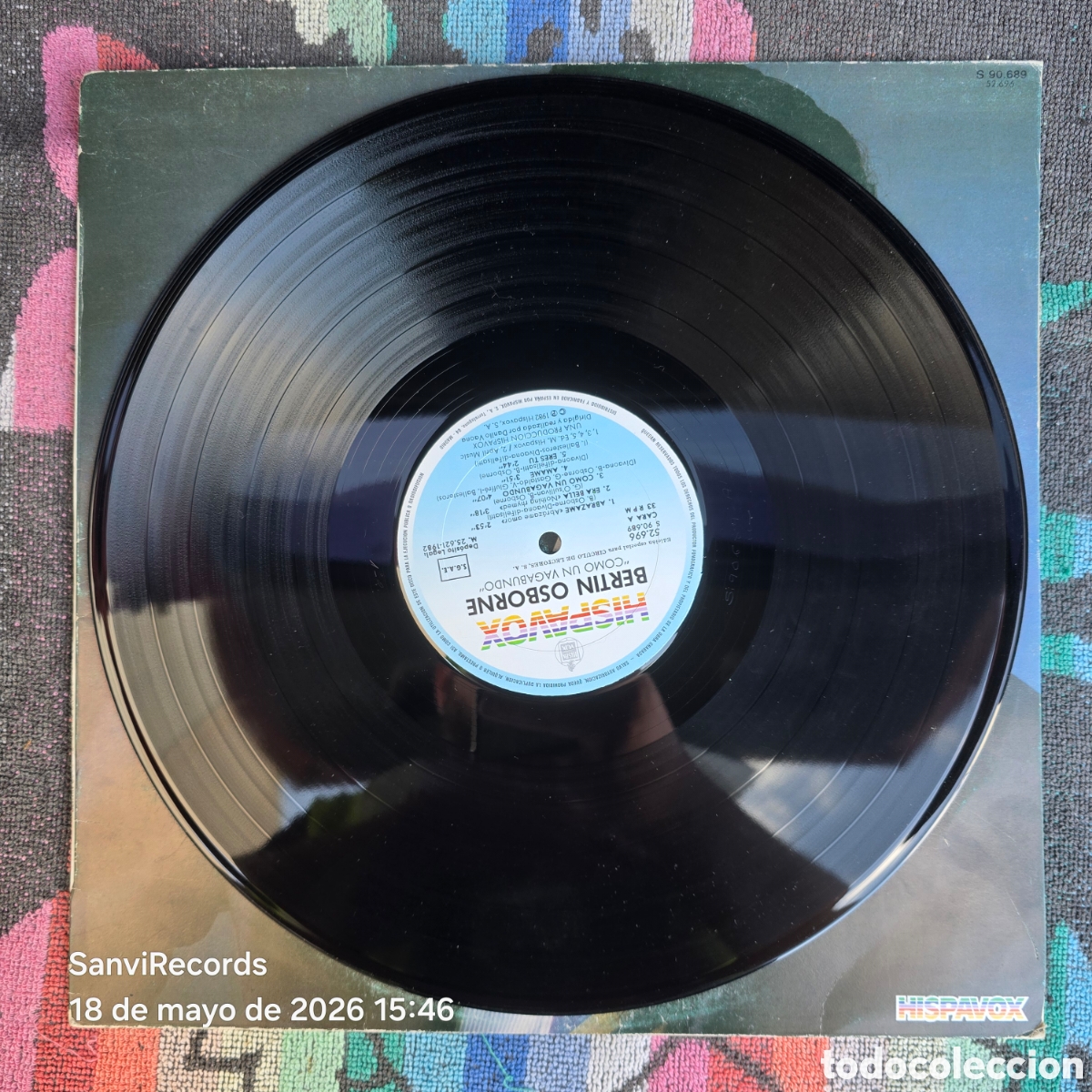 Discos de vinilo: [LP] BERT&Iacute;N OSBORNE: COMO UN VAGABUNDO (HISPAVOX) (1982) - Foto 3