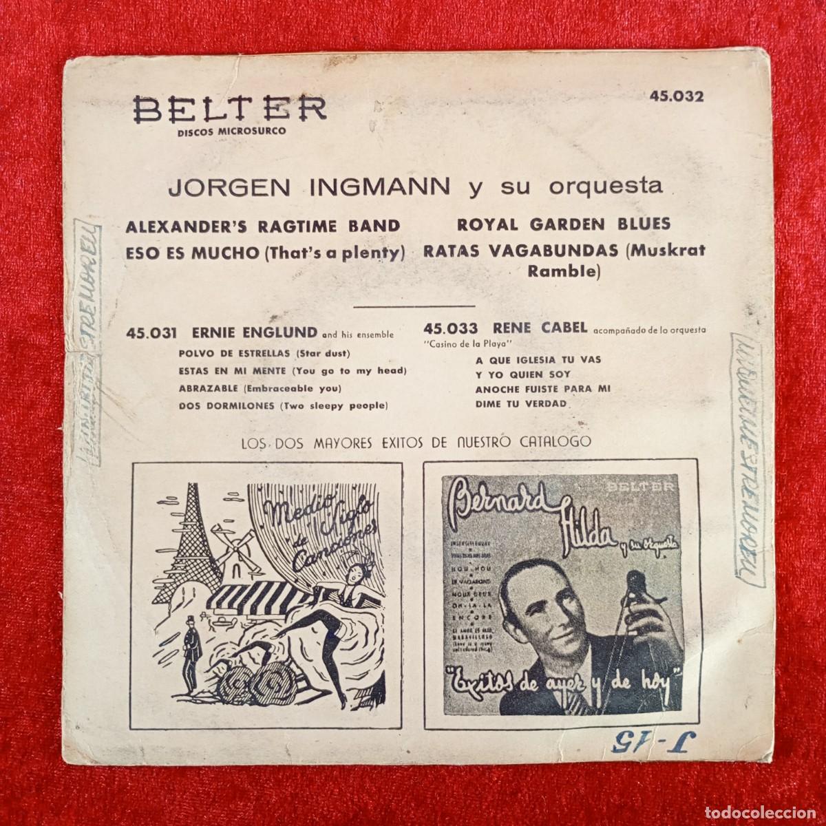 Discos de vinilo: JORGEN INGMANN - BELTER - 45.032 - SINGLE - DISCO VINILO / 3966 - Foto 2
