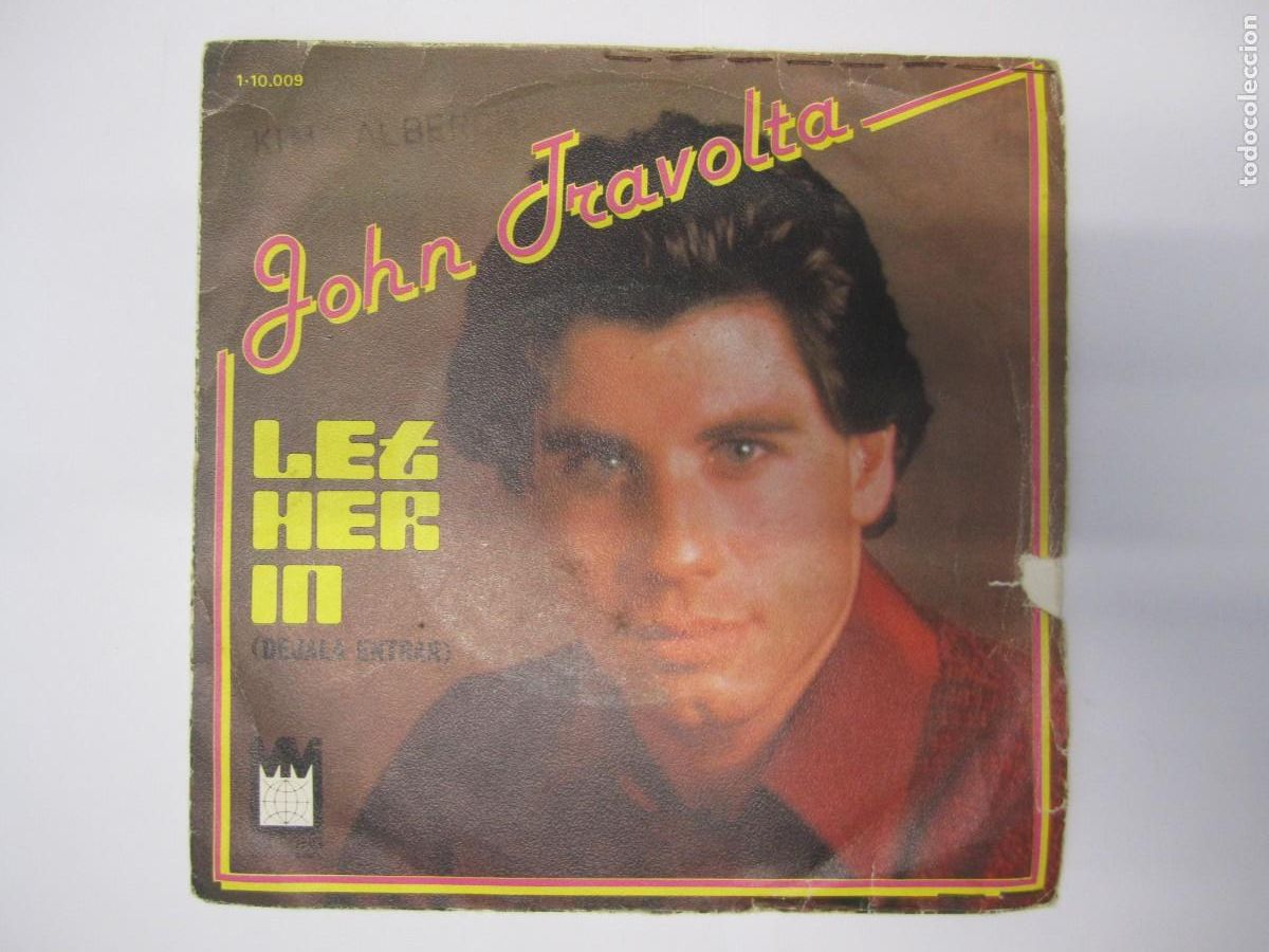 Discos de vinilo: disco vinilo single john travolta let her in - Foto 1
