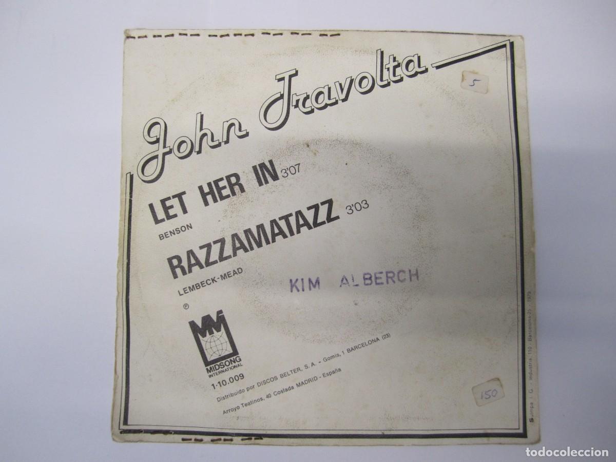 Discos de vinilo: disco vinilo single john travolta let her in - Foto 2