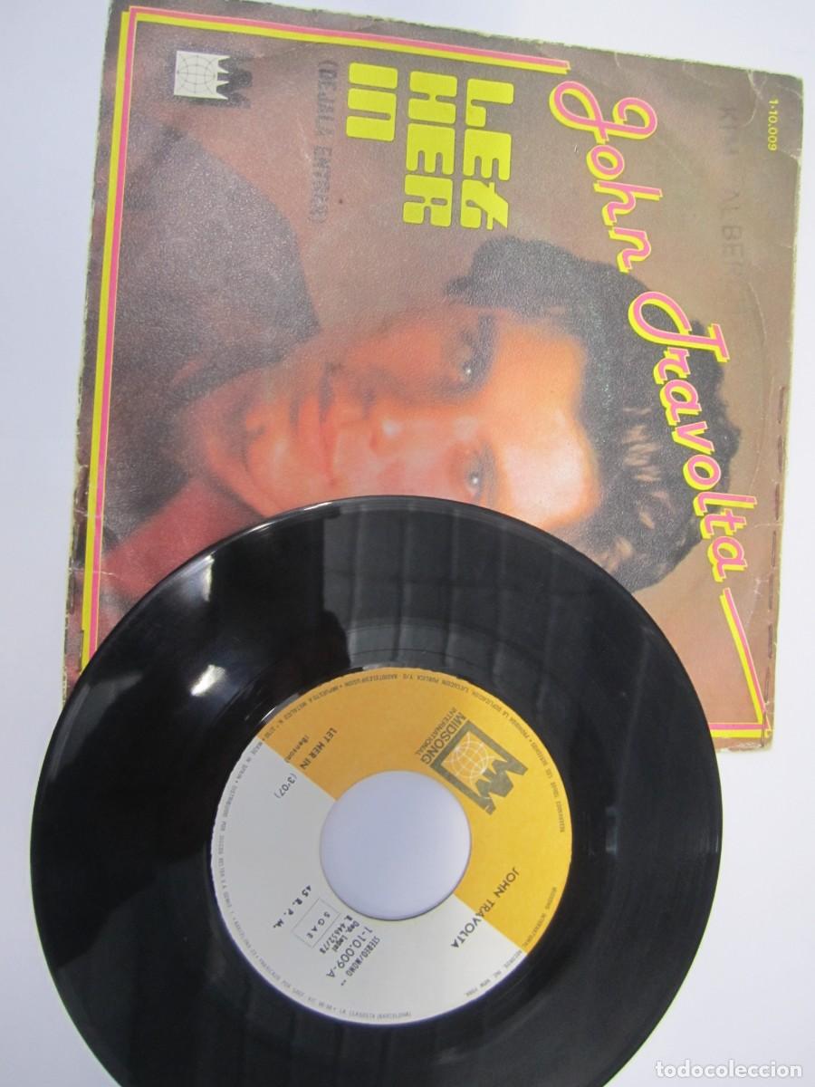 Discos de vinilo: disco vinilo single john travolta let her in - Foto 3