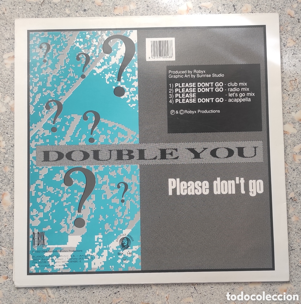Discos de vinilo: VINILO DOUBLE YOU &rdquo;PLEASE DON'T GO&rdquo; MX 1992 - MUY BUEN ESTADO
