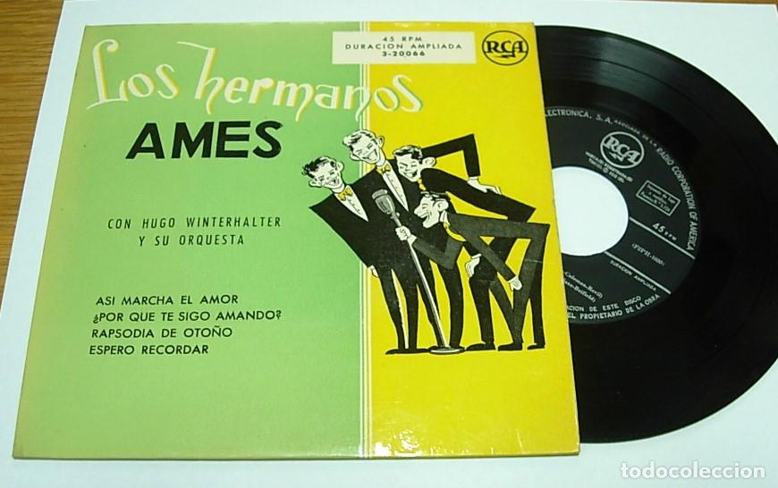 Discos de vinilo: THE AMES BROTHERS LOS HERMANOS AMES 7&rdquo; EP 45rpm RCA 3-20066 Trad.Vocal anterior a 1958 Muy Raro!!