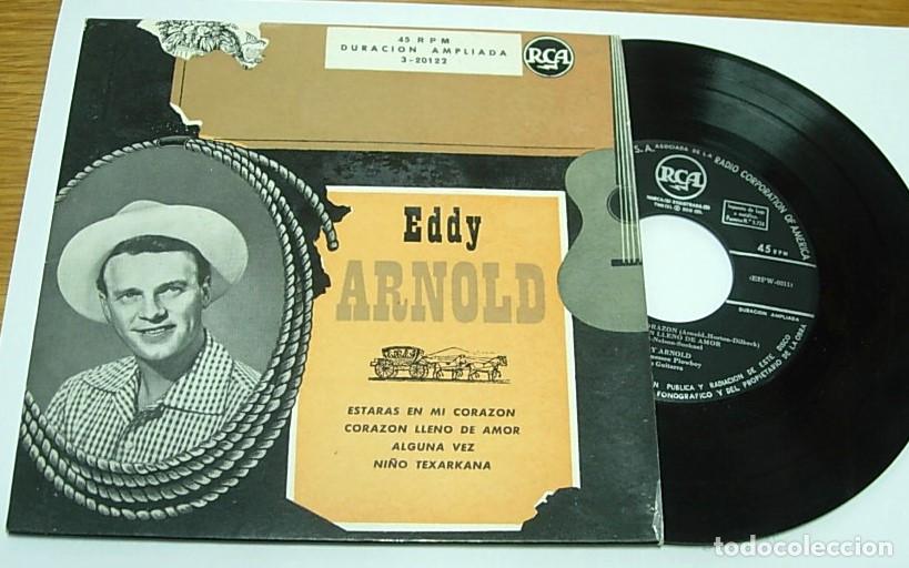 Disques de vinyle: EDDY ARNOLD 7&rdquo; EP 45rpm RCA 3-20122 COUNTRY FOLK AMERICANO anterior a 1958 Raro!!