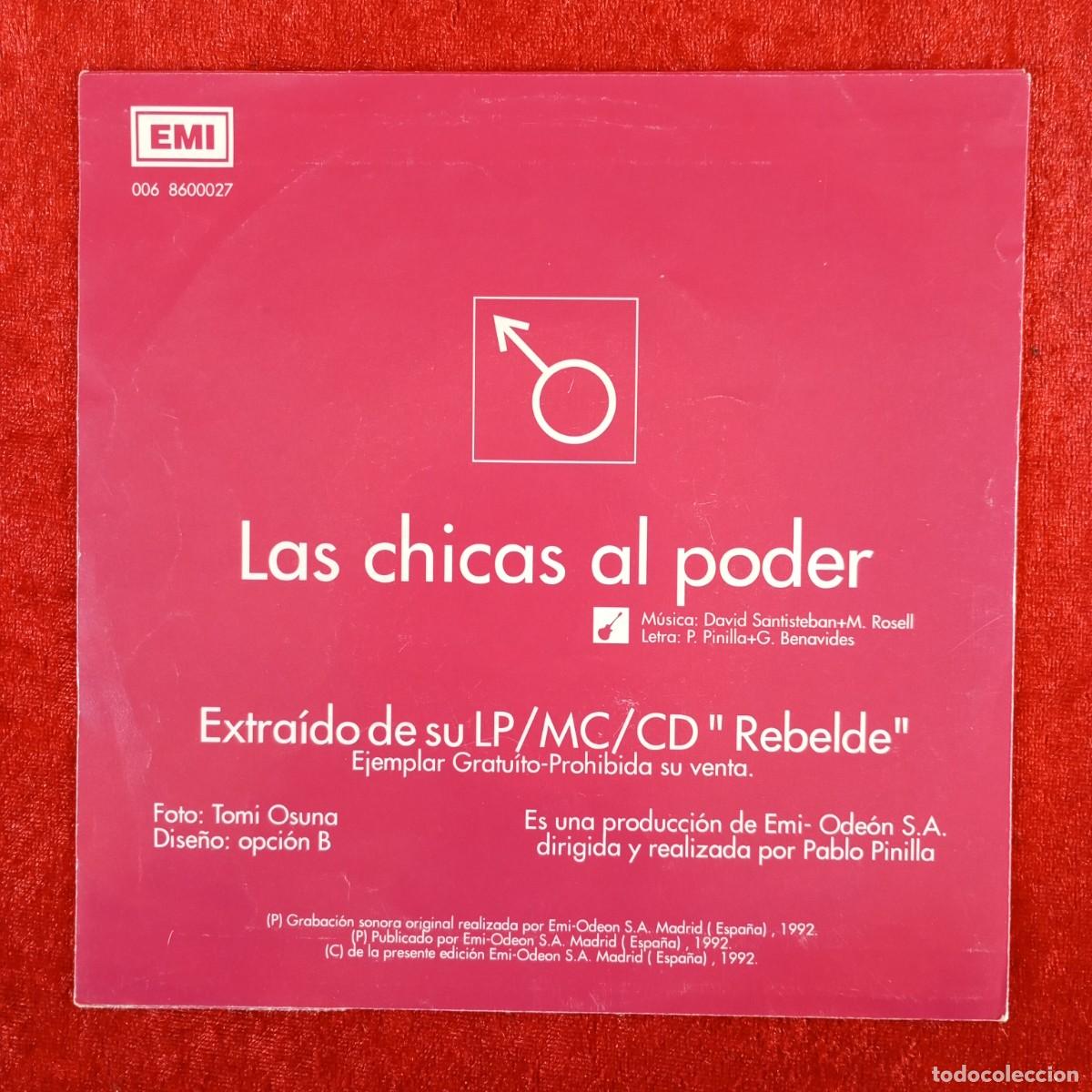Discos de vinilo: DAVID SANTISTEBAN - LAS CHICAS AL PODER - 006 8600027 - SINGLE - DISCO VINILO / 4052 - Foto 2