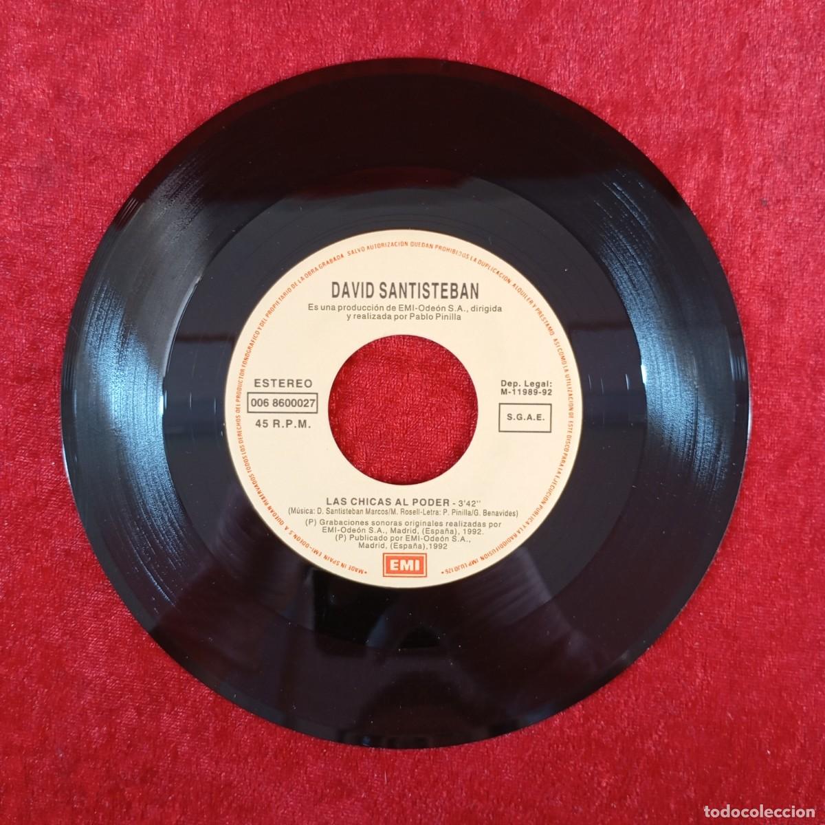 Discos de vinilo: DAVID SANTISTEBAN - LAS CHICAS AL PODER - 006 8600027 - SINGLE - DISCO VINILO / 4052 - Foto 4
