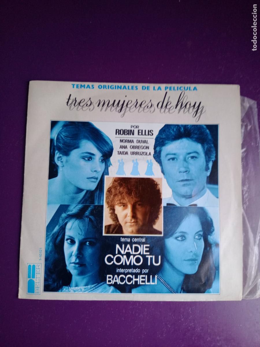 Discos de vinilo: Stelvio Cipriani, Bacchelli &lrm;&ndash; Tres Mujeres De Hoy - SG BELTER 1980, BSO CINE, SIN USO, NORMA DUVAL