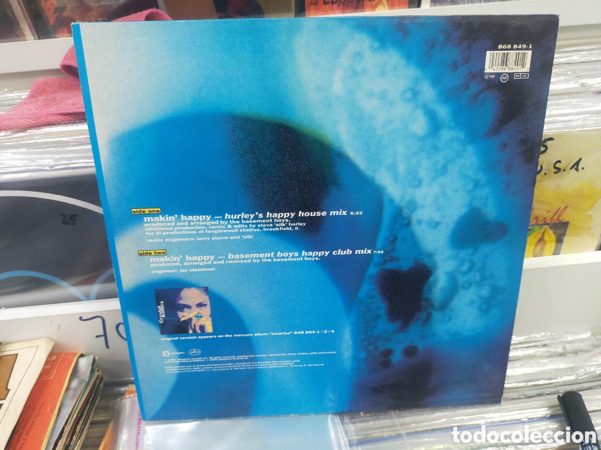 Discos de vinilo: Crystal waters maxi makin Happy 1991 - Foto 2