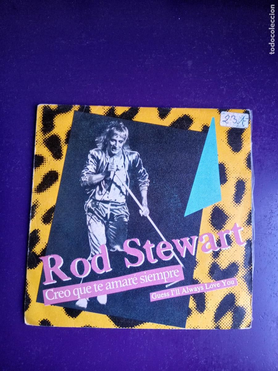 Discos de vinilo: Rod Stewart &ndash; Creo Que Te Amar&eacute; Siempre - Sg WARNER 1982 - ROCK 70'S 80'S - SIN USO EN VINILO