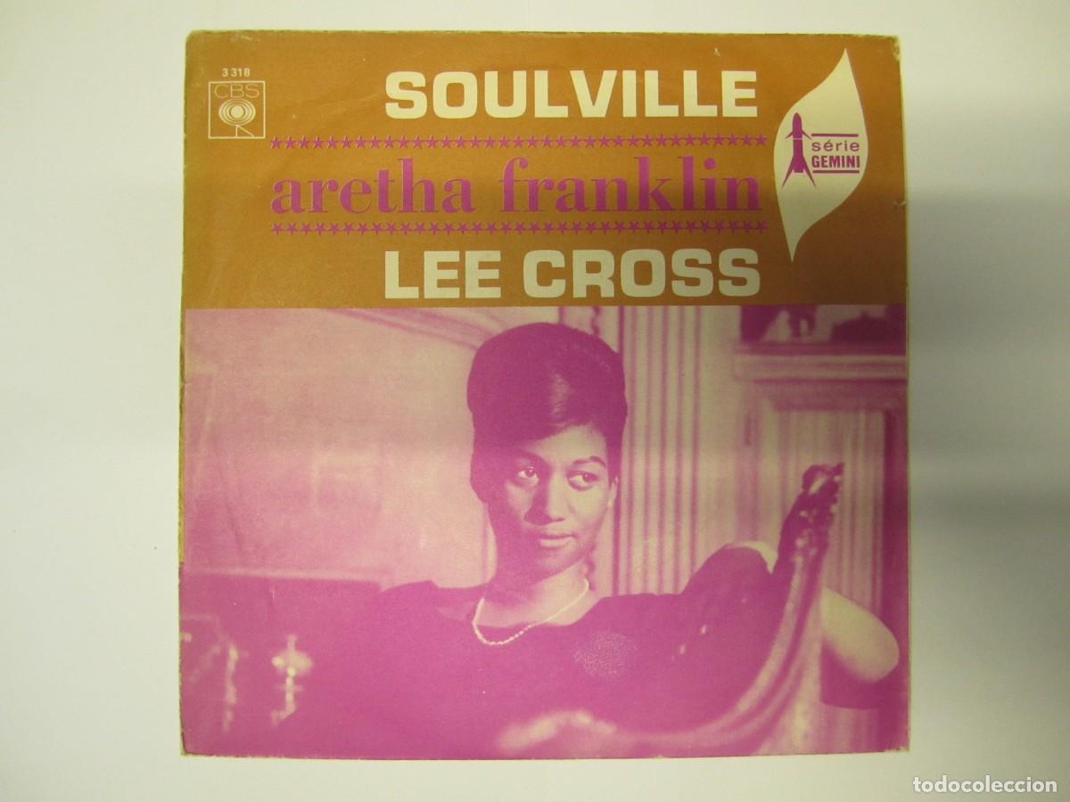 Discos de vinilo: disco vinilo single aretha franklin lee cross