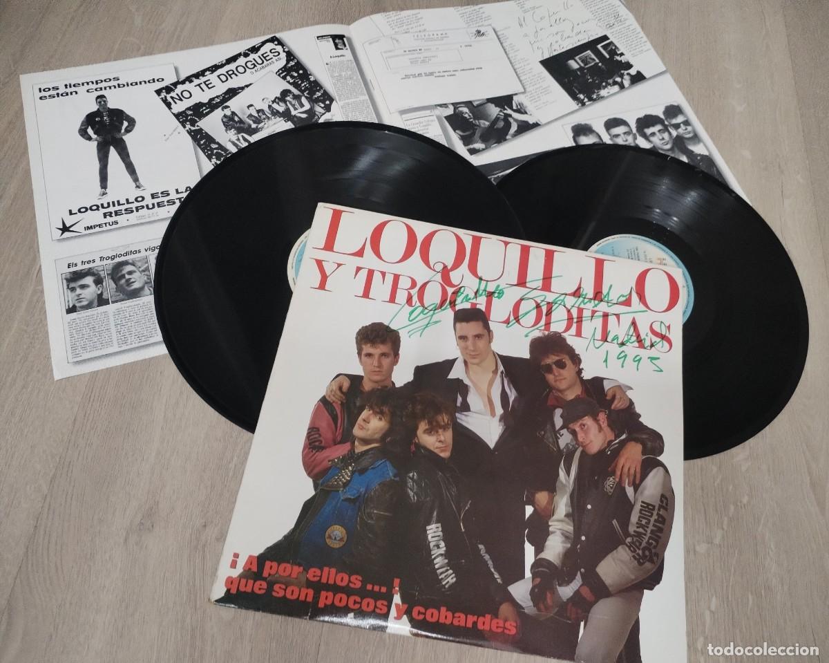 Discos de vinilo: LOQUILLO Y TROGLODITAS - &iexcl; A POR ELLOS ..! QUE SON POCOS Y COBARDES .. 2 LP&acute;S CON LIBRETO..FIRMADO