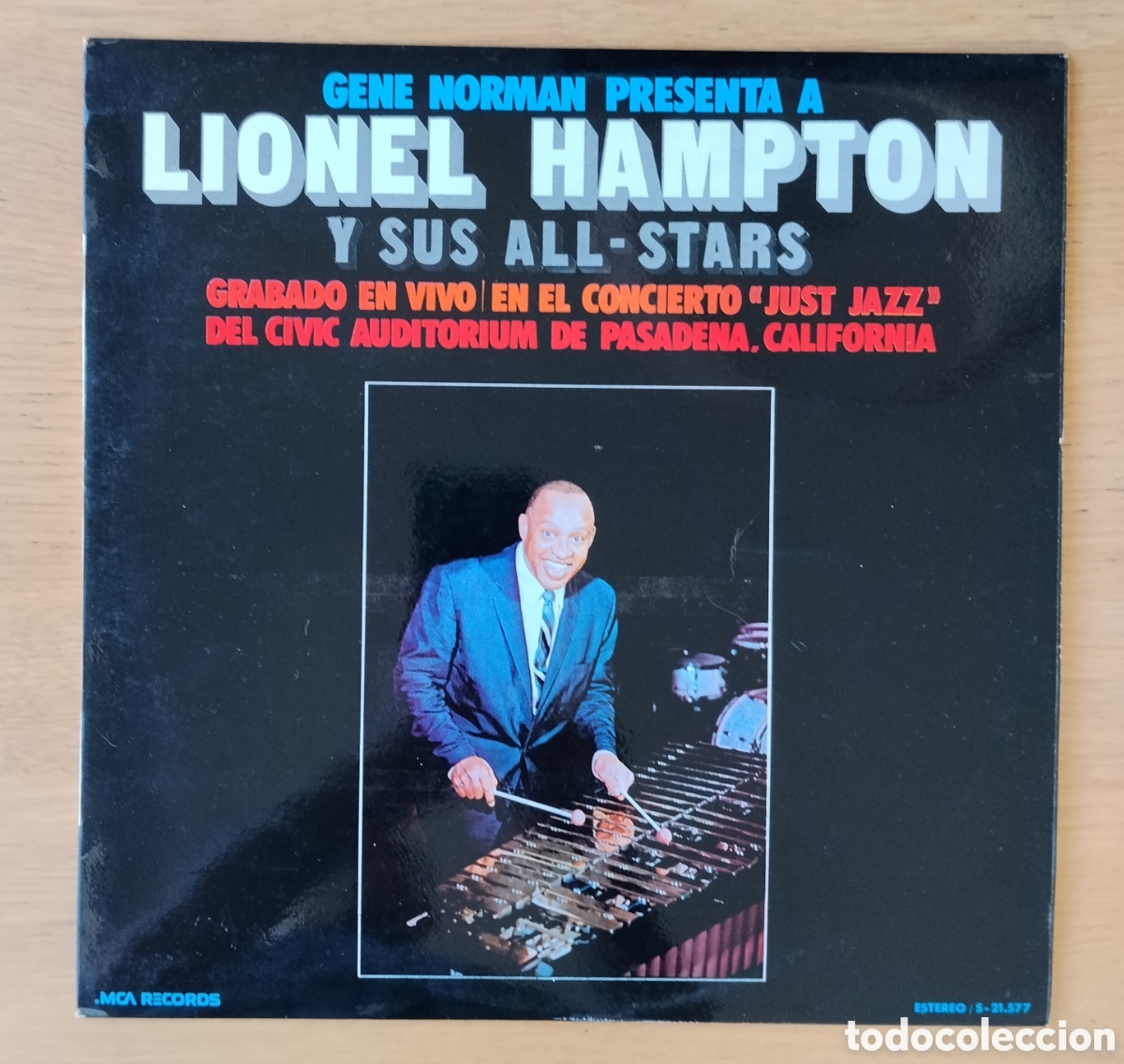 Discos de vinilo: LIONEL HAMPTON Y SUS ALL-STARS : &rdquo;GENE NORMAN PRESENTS JUST JAZZ &rdquo; LP VINILO 1973- JAZZ
