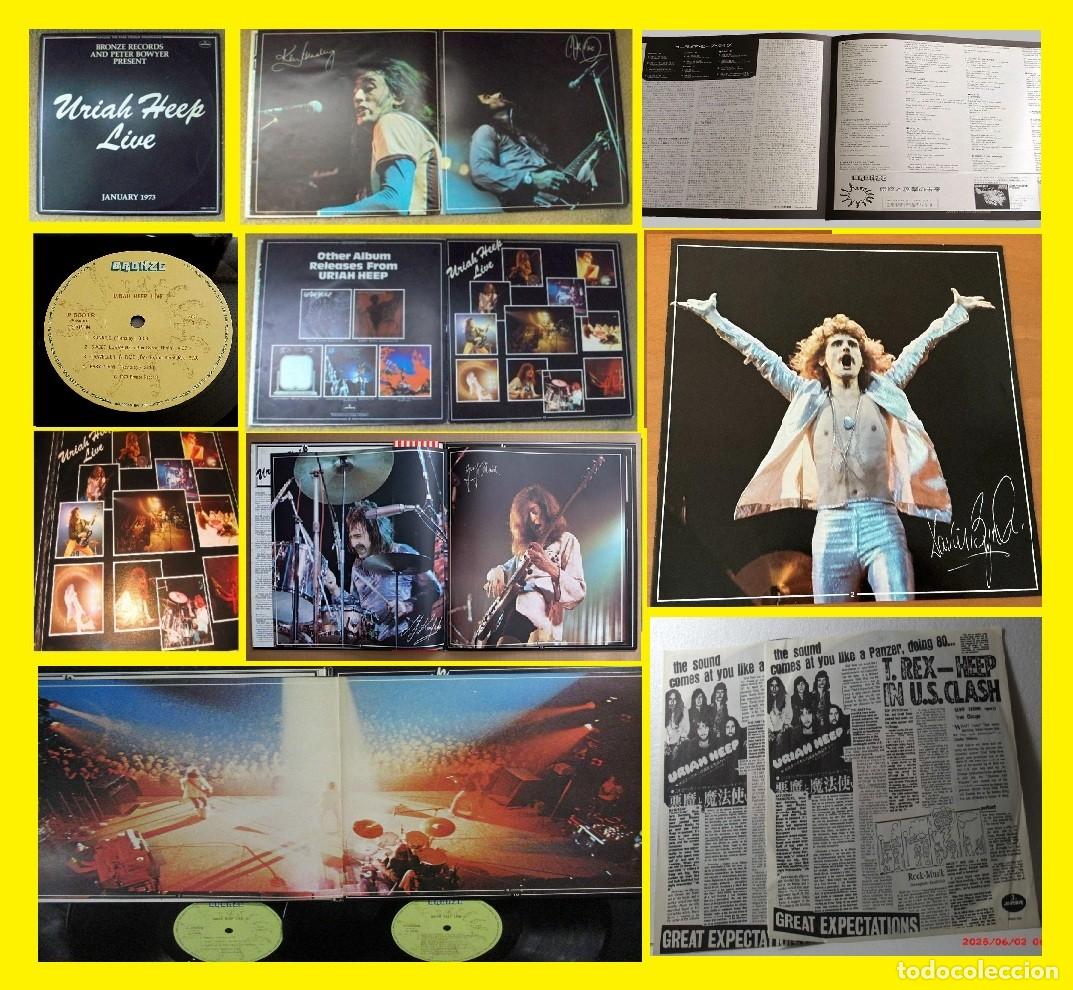 Discos de vinilo: URIAH HEEP / LIVE JANUARY 1973, 2LPs COMPLETA EDIC JAPAN + GRAN LIBRETO 8 PAG. + 4 PAG INSERT EX