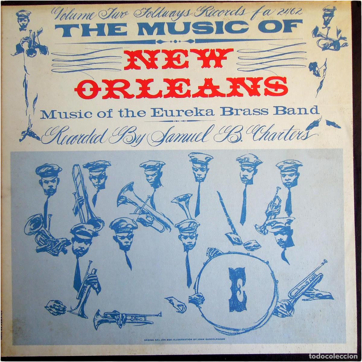 Discos de vinilo: Eureka Brass Band - The Music Of New Orleans Vol. Two - LP USA 60s - Folkways - EX/VG+