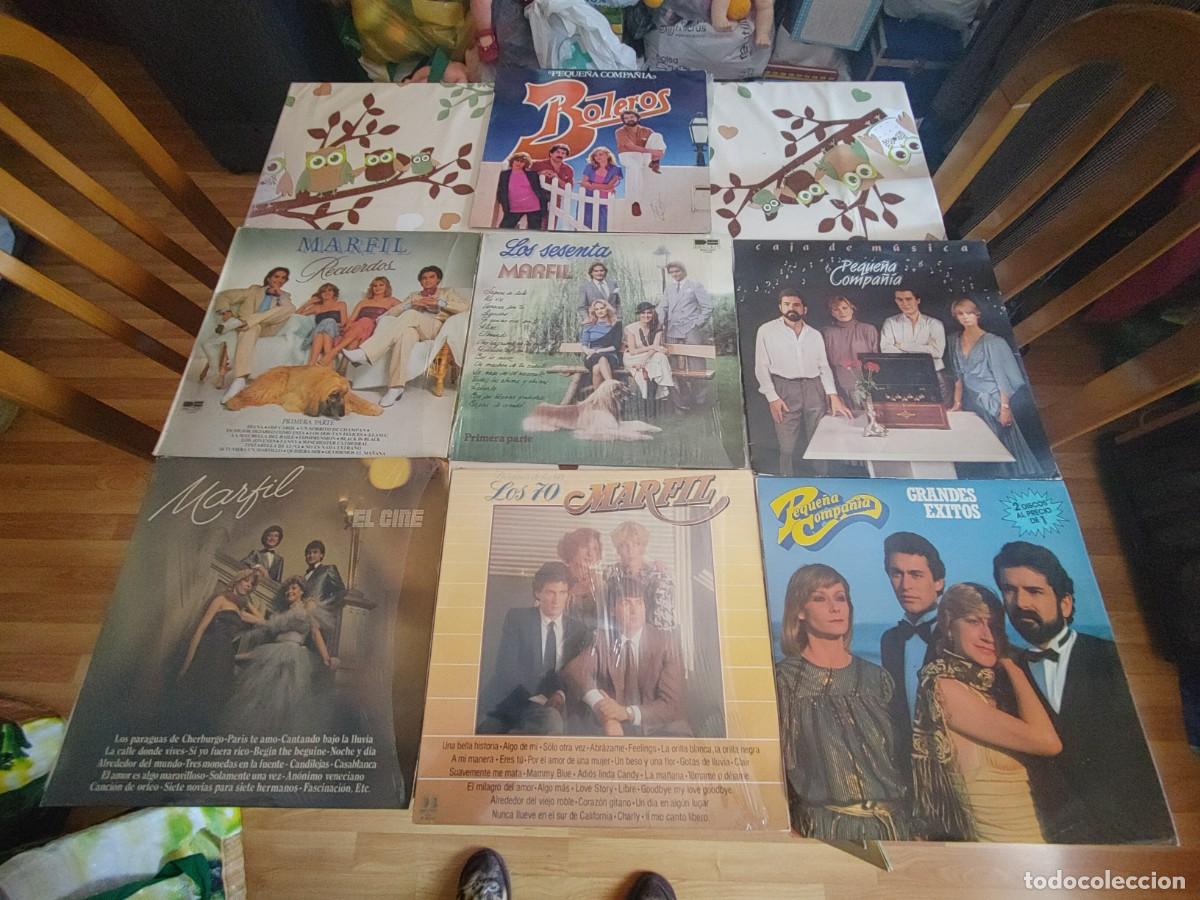 Discos de vinilo: Lote de 7 discos de vinilo de los grupos Peque&ntilde;a Compa&ntilde;&iacute;a y Marfil.