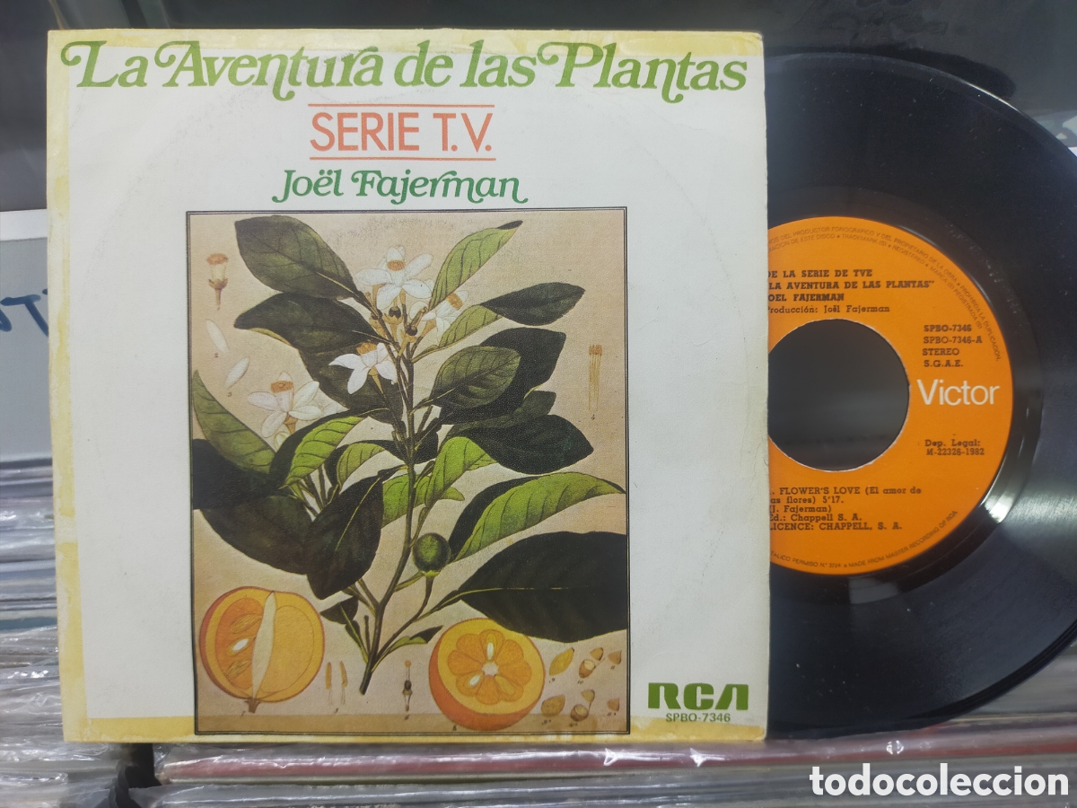 Discos de vinilo: Joel fajerman single la aventura de las plantas b.s.o. Espa&ntilde;a 1982