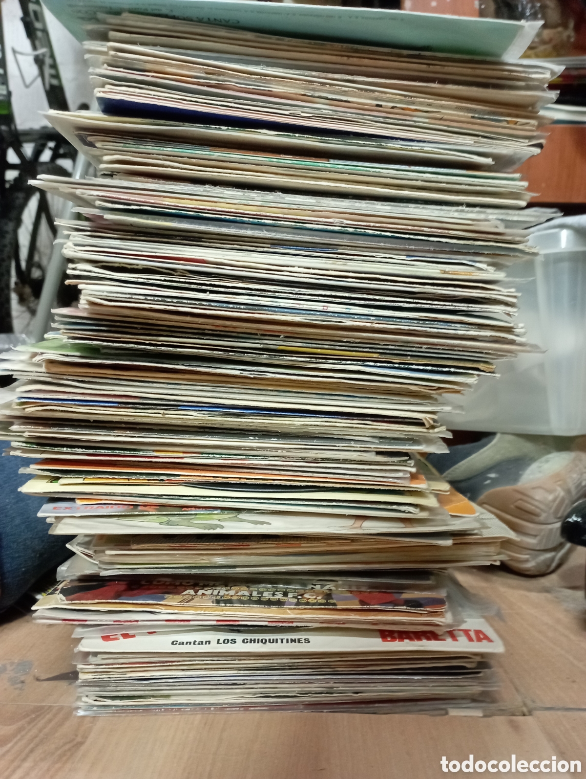 Discos de vinilo: lote grande de singles infantiles