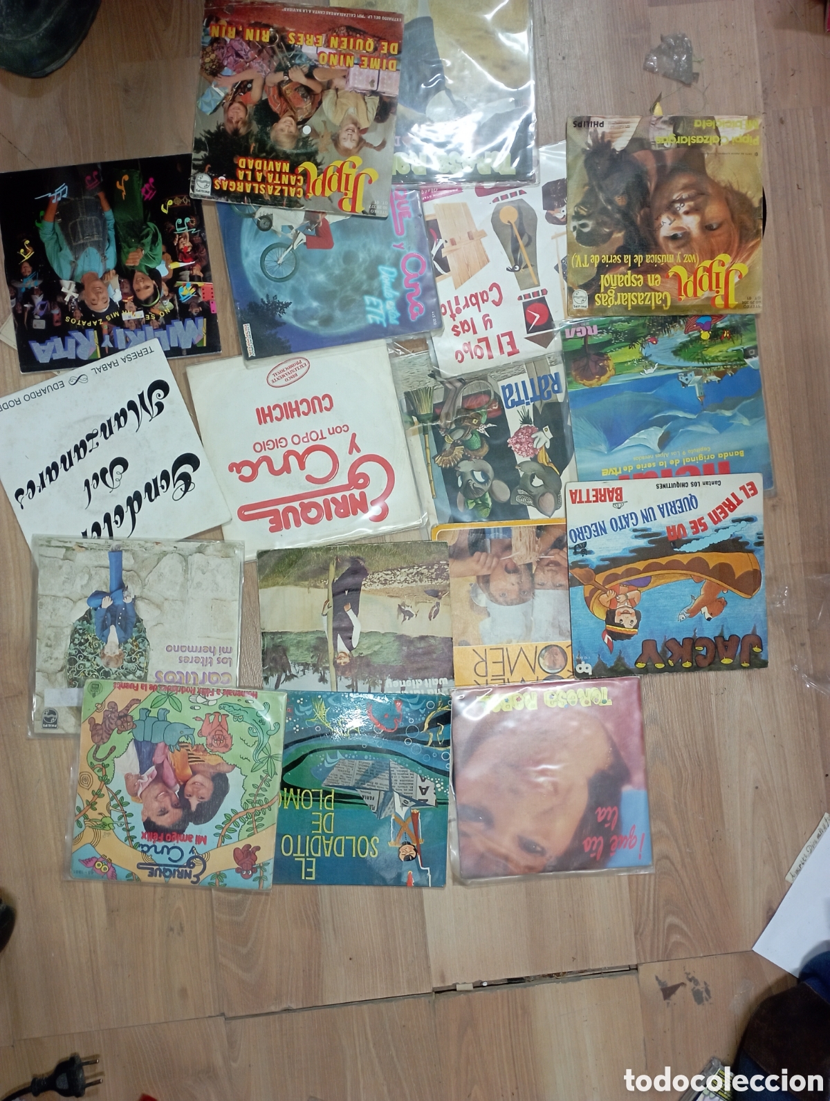 Discos de vinilo: lote grande de singles infantiles