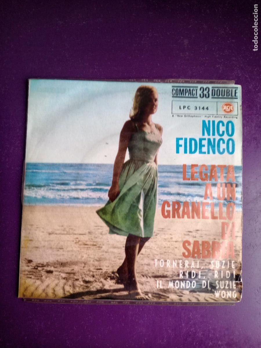 Discos de vinilo: Nico Fidenco &ndash; Legata A Un Granello Di Sabbia +3 EP RCA 1961 - ITALIA MELODICA POP