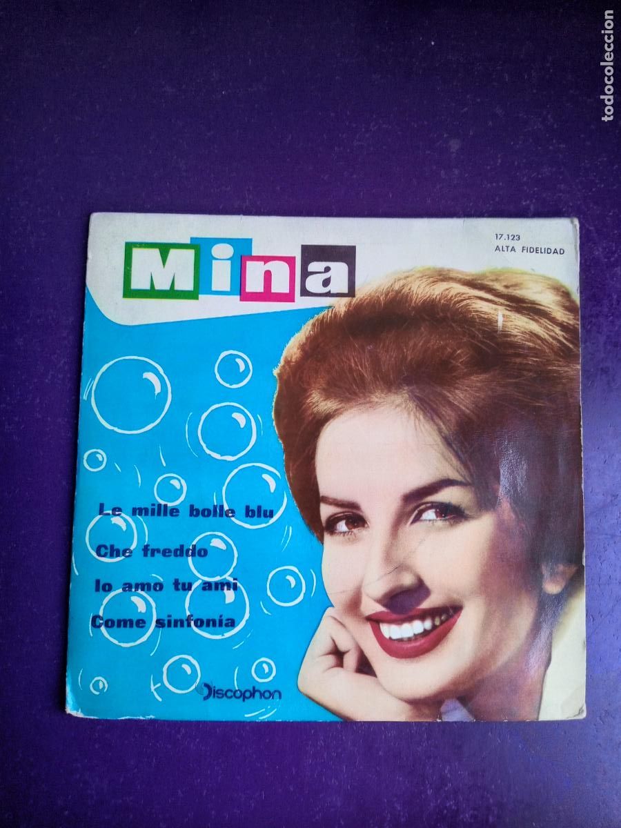 Discos de vinilo: Mina &lrm;&ndash; San Remo 1961 - LE MILLE BOLLE BLU +3 EP DISCOPHON 1961 - ITALIA ROCK