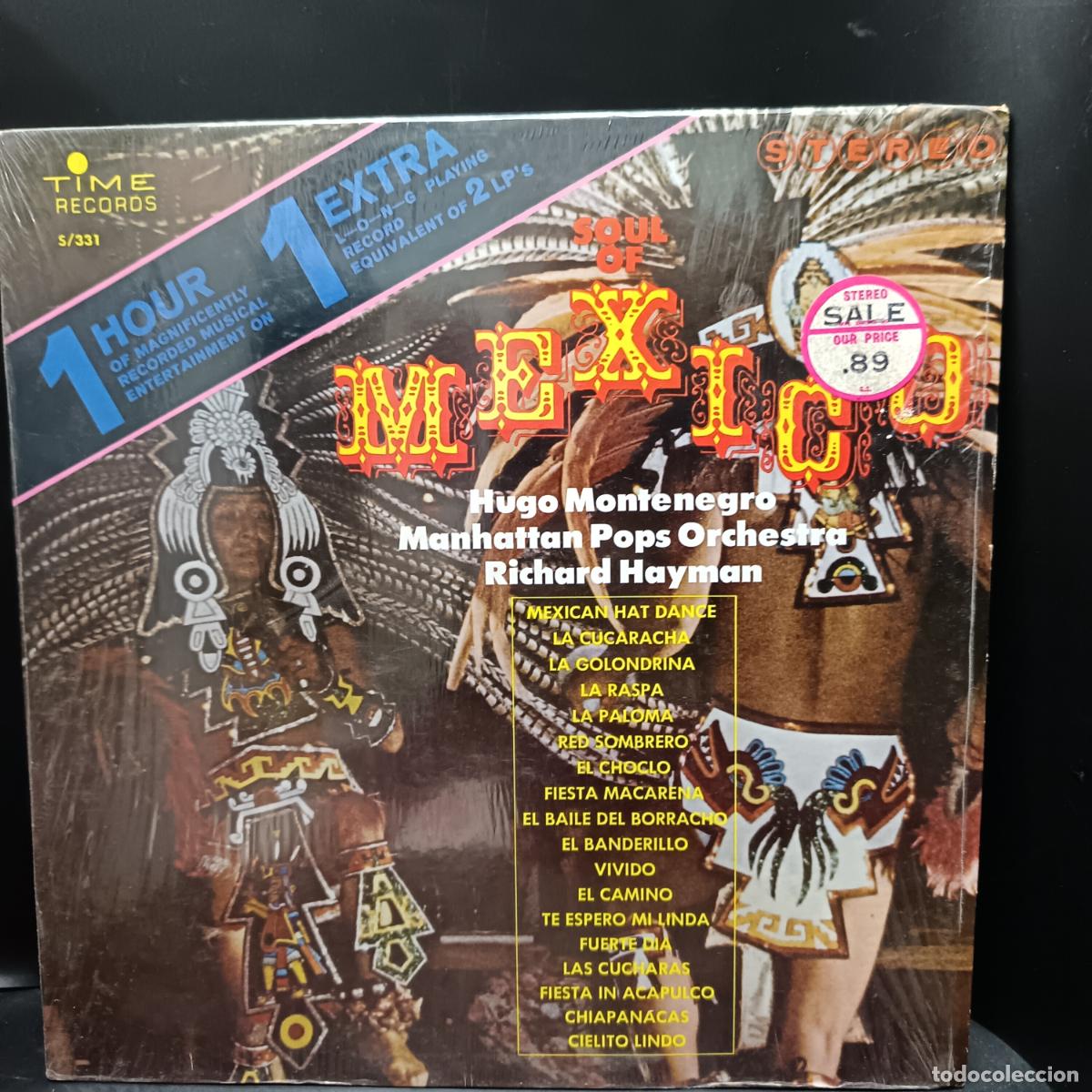 Discos de vinilo: SOUL of MEXICO Hugo Montenegro, Manhattan Pops Orchestra & Richard Hayman LP USA