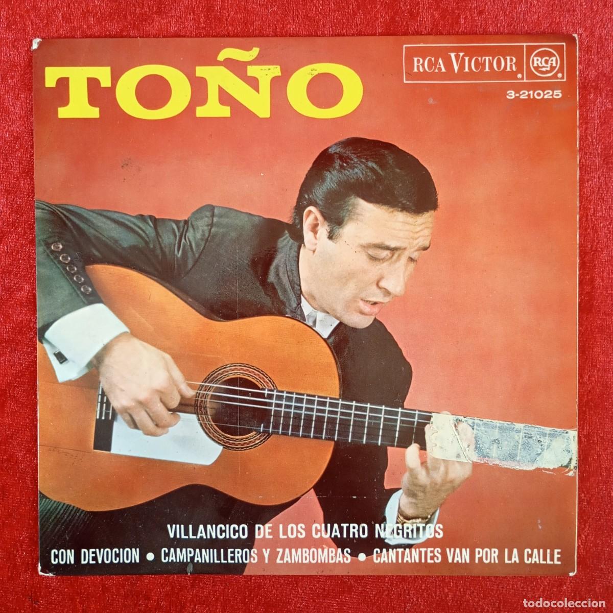 Discos de vinilo: TO&Ntilde;O - VILLANCICO DE LOS CUATRO NEGRITOS - 3-21025 - SINGLE - DISCO VINILO / 4110