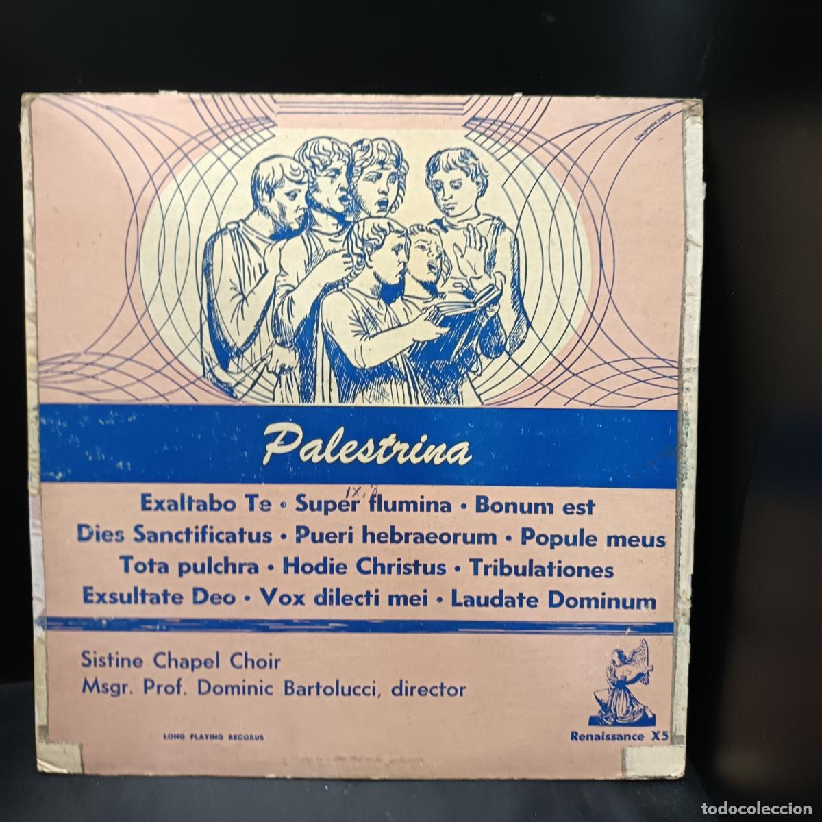 Discos de vinilo: Palestrina, Choir of the SISTINE Chapel by Dominic Bartolucci. LP