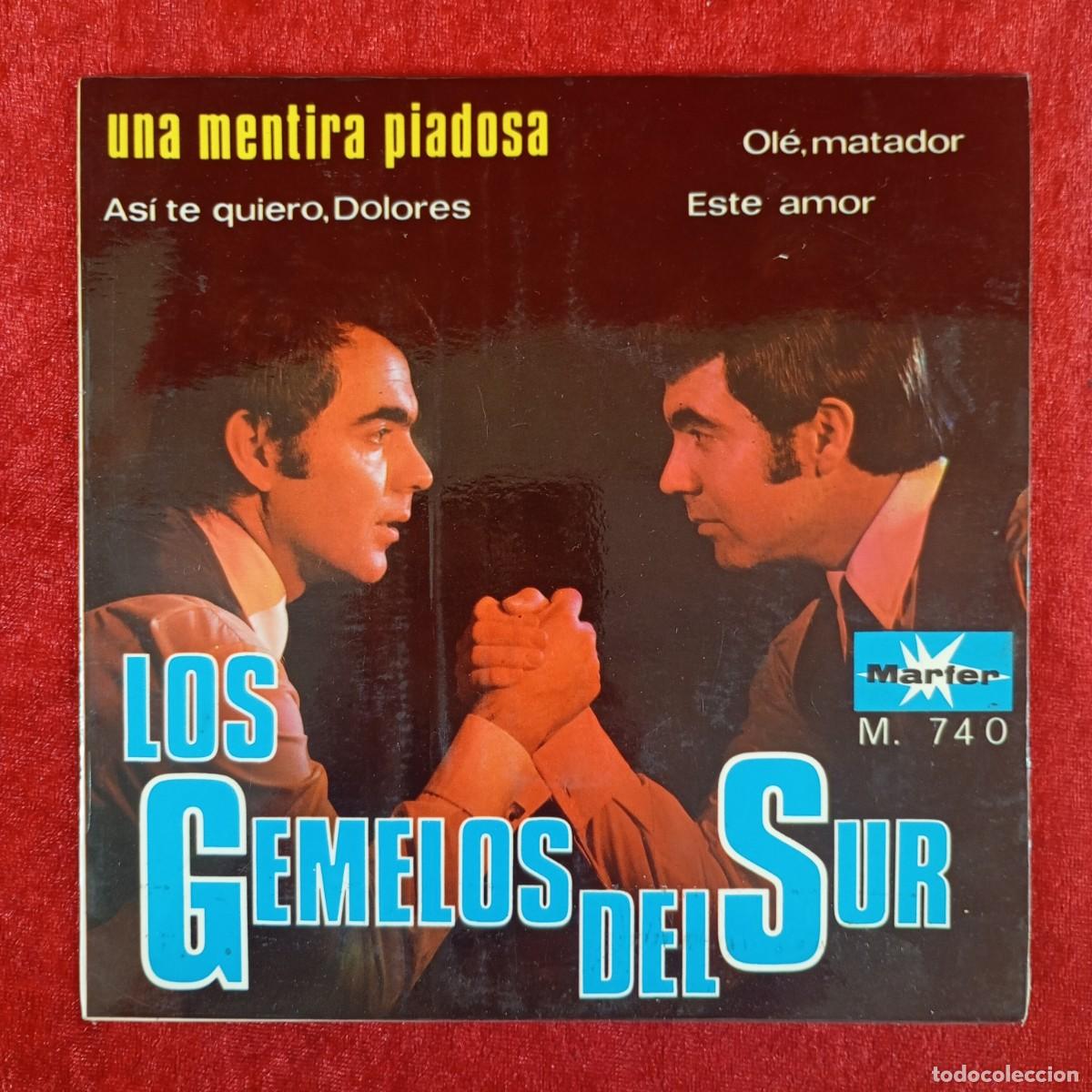 Discos de vinilo: LOS GEMELOS DEL SUR - UNA MENTIRA PIADOSA - M. 740 - SINGLE - DISCO VINILO / 4121