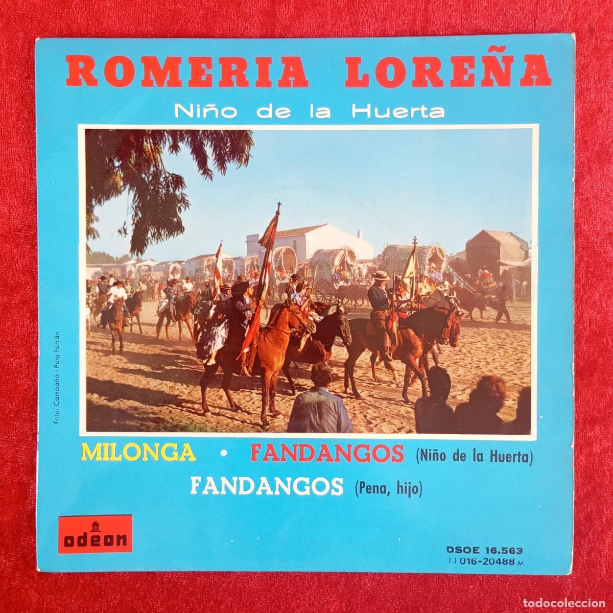Discos de vinilo: ROMERIA LORE&Ntilde;A - NI&Ntilde;O DE LA HUERTA - DSOE 16.563 - SINGLE - DISCO VINILO / 4138