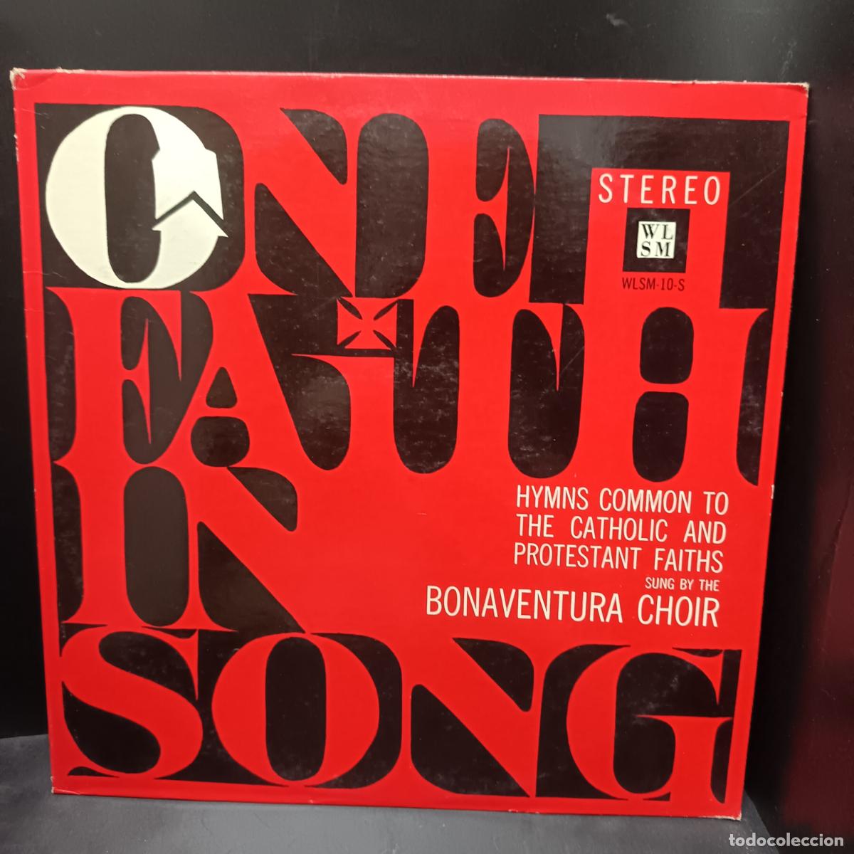 Discos de vinilo: One Faith in Song. Bonaventura Choir. LP USA. M&uacute;sica religiosa