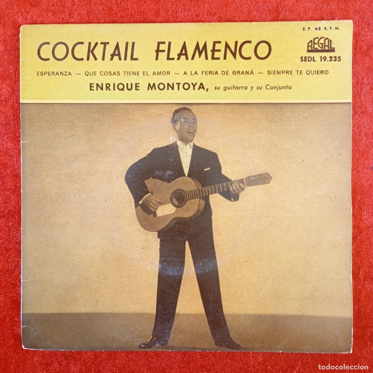 Discos de vinilo: ENRIQUE MONTOYA - COCKTAIL FLAMENCO - SEDL 19.235 - SINGLE - DISCO VINILO / 4147