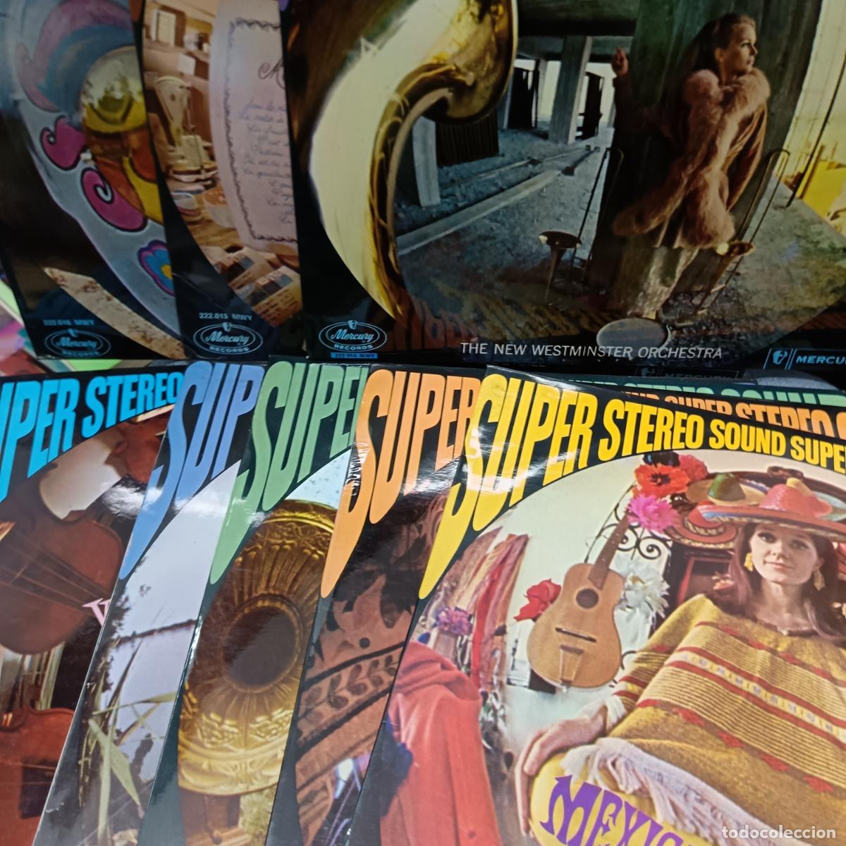 Discos de vinilo: LOTE de 8 LPs de SUPER STEREO SPUND. Exitos orquesta: Beatles...