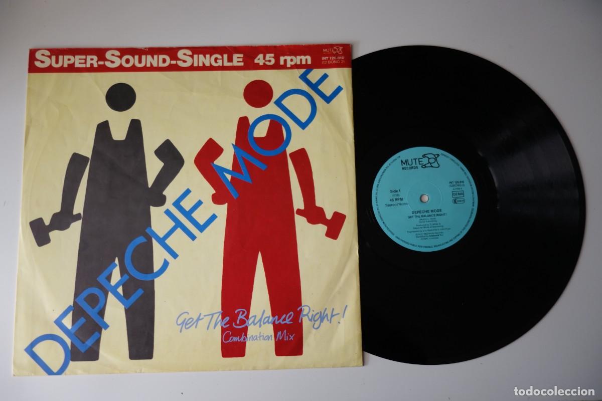 Discos de vinilo: DEPECHE MODE: Get The Balance Rigth. Maxisingle vinilo 12&rdquo; ALEM&Aacute;N PORTADA EXCLUSIVA