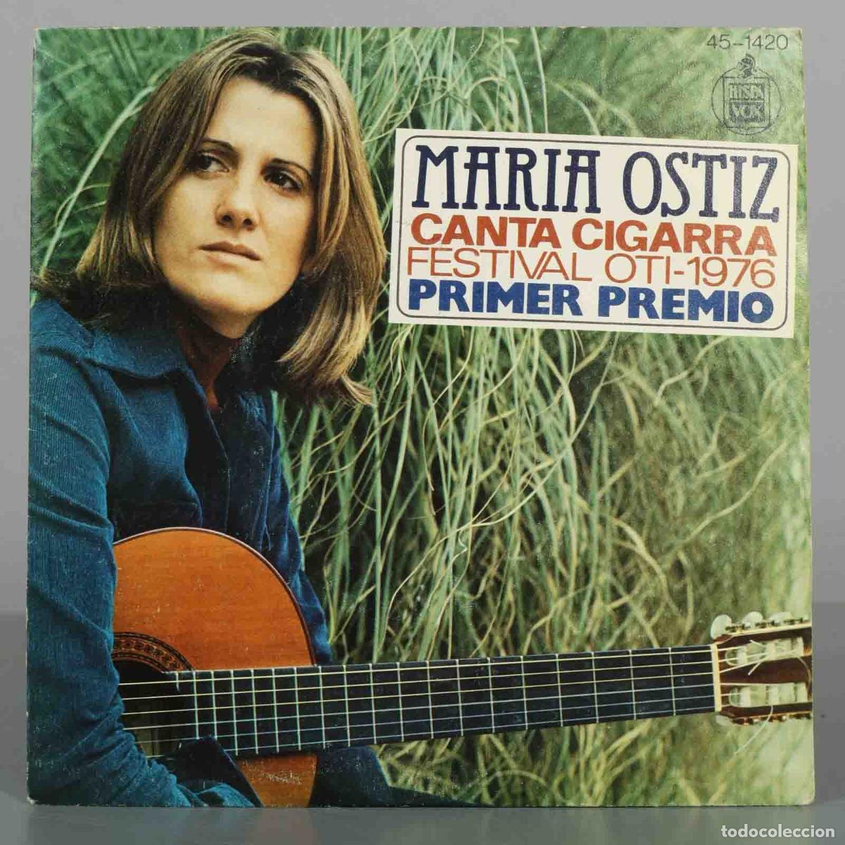Discos de vinilo: SINGLE. Canta Cigarra - Mar&iacute;a Ostiz - Hispavox