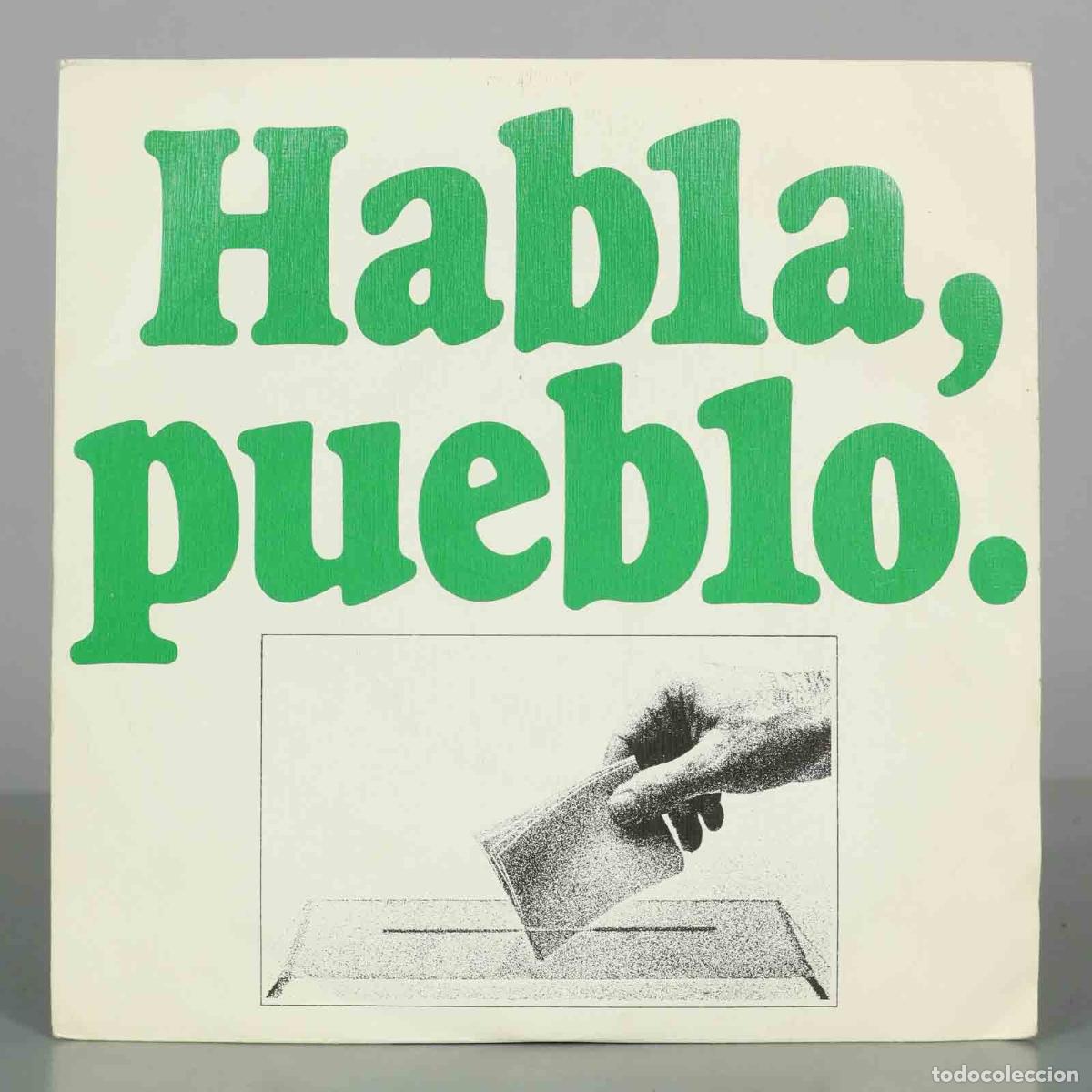 Discos de vinilo: SINGLE. Habla, pueblo - Vino Tinto