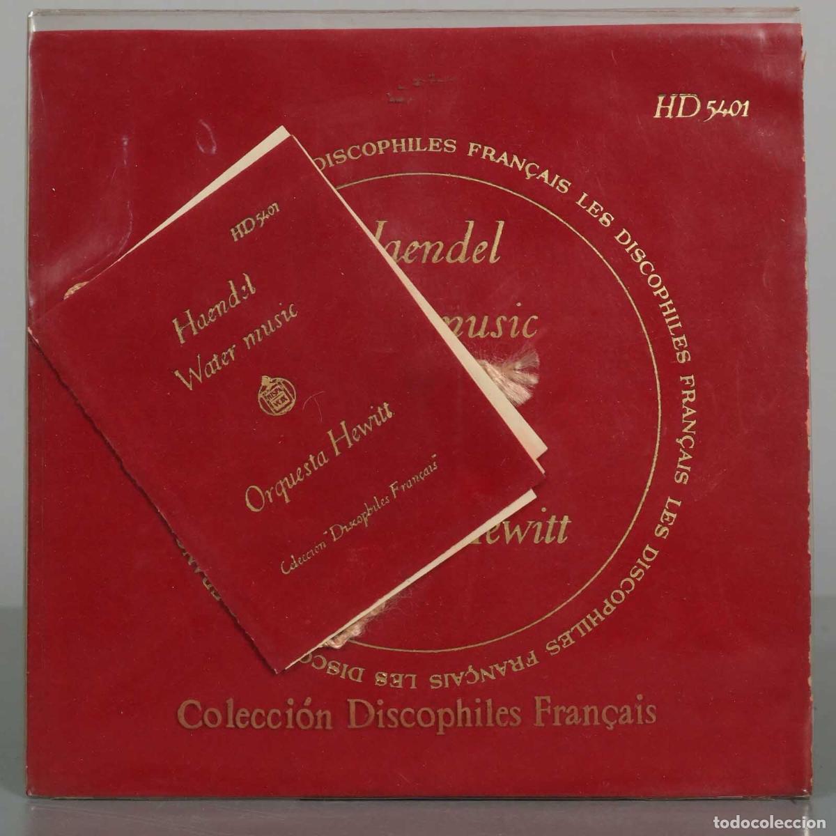 Discos de vinilo: SINGLE. Water Music - Haendel - Orchestre Hewitt, Maurice Hewitt - Colecci&oacute;n Discophiles Fran&ccedil;ais