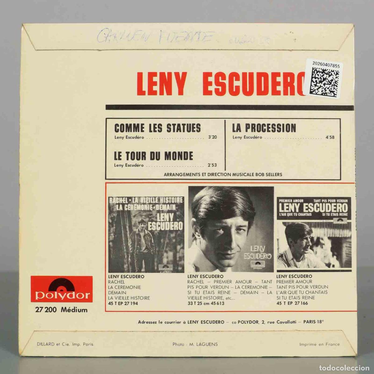 Discos de vinilo: EP. Comme Les Statues - Leny Escudero - Foto 2