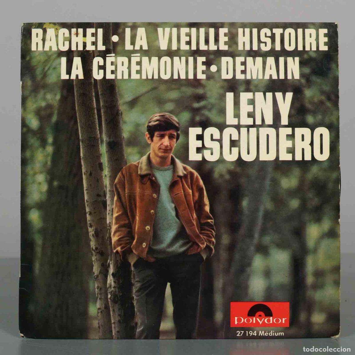Discos de vinilo: EP. Rachel - La vieille histoire - La c&eacute;r&eacute;monie - Demain - Leny Escudero