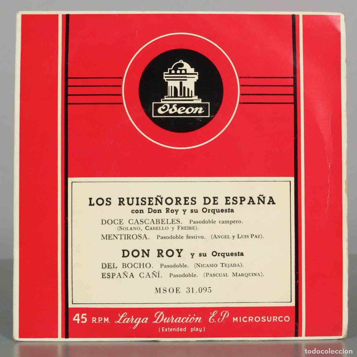 Discos de vinilo: EP. LOS RUISE&Ntilde;ORES DE ESPA&Ntilde;A DON ROY y su Orquesta DOCE CASCABELES