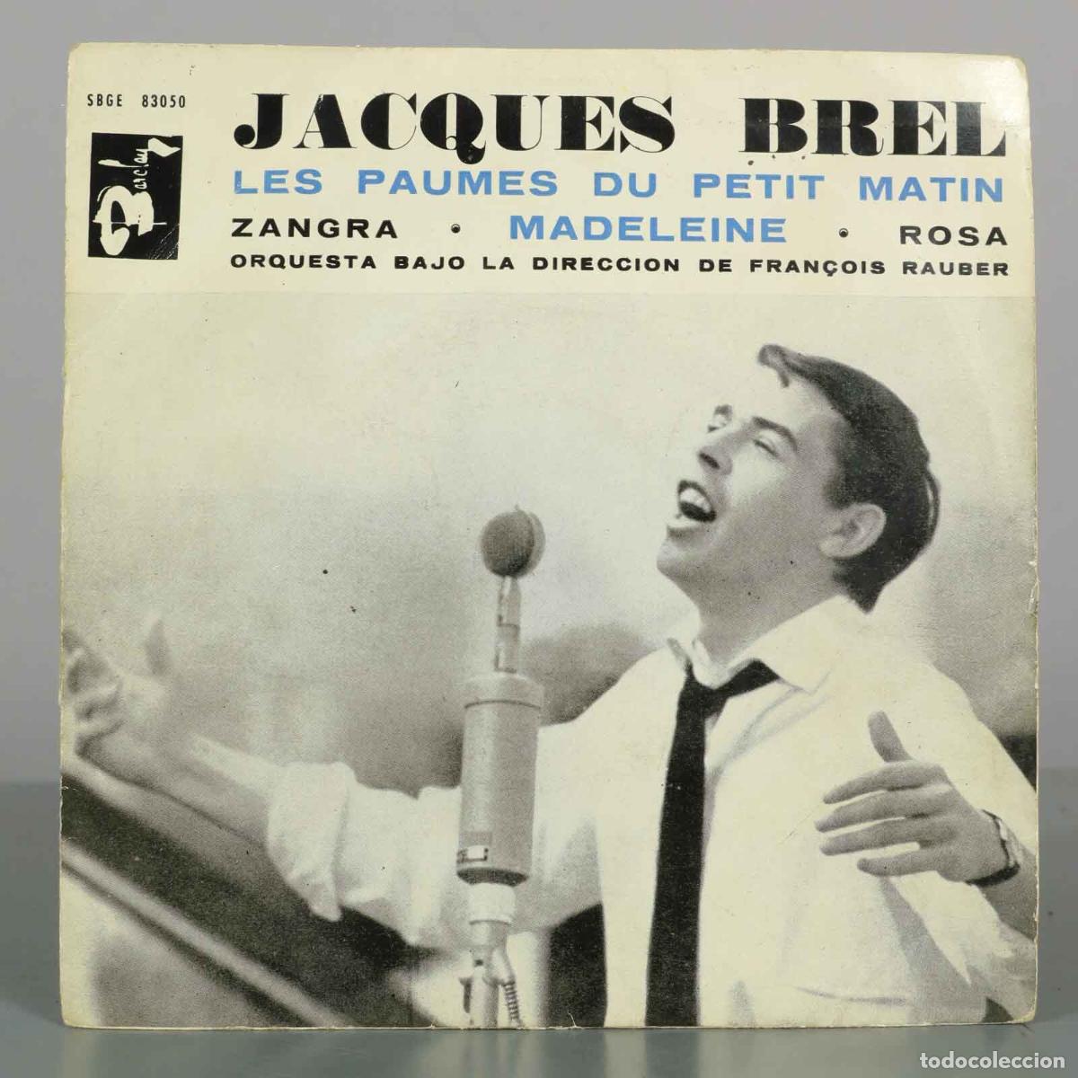 Discos de vinilo: EP. Les Paum&eacute;s du Petit Matin - Jacques Brel - Orquesta Fran&ccedil;ois Rauber