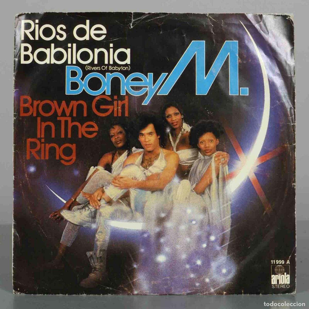 Discos de vinilo: SINGLE. Rios De Babilonia / Brown Girl In The Ring - Boney M.