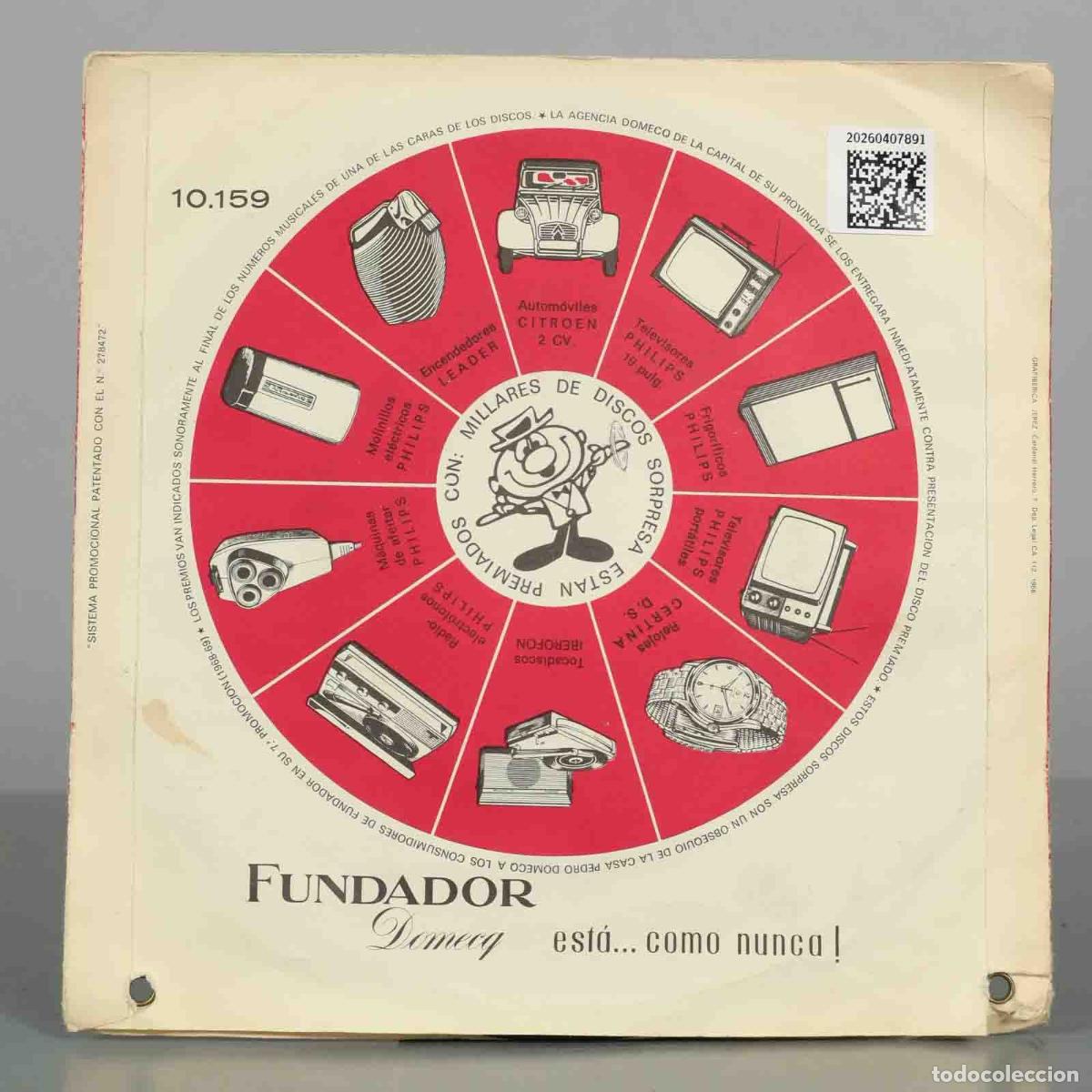 Discos de vinilo: SINGLE. Disco Sorpresa Fundador - Los Indonesios - Foto 2