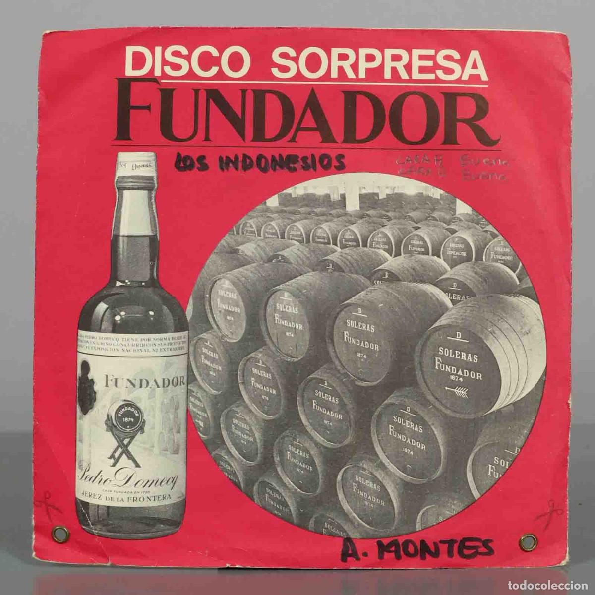 Discos de vinilo: SINGLE. Disco Sorpresa Fundador - Los Indonesios - Foto 1