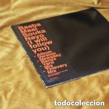 Discos de vinilo: Baaba Maal (I will follow you), Souka Mayo. 12&rdquo;. Palm Pictures, 1998. Edici&oacute;n UK.