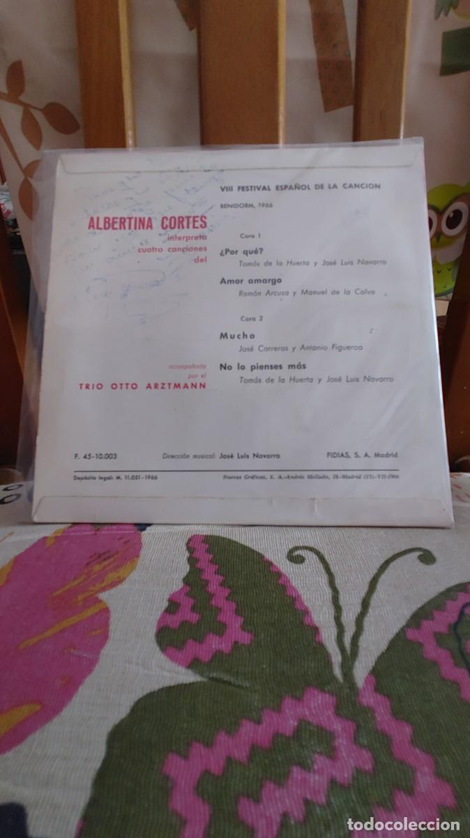 Discos de vinilo: ALBERTINA CORTES-EP BENIDORM 1966 - Foto 2